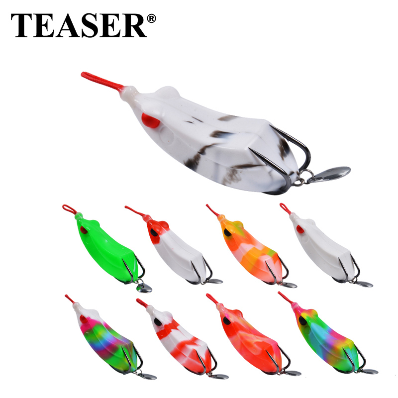 Fishing Lure Topwater - TEASER 18g Soft Silicone Frogs Fishing