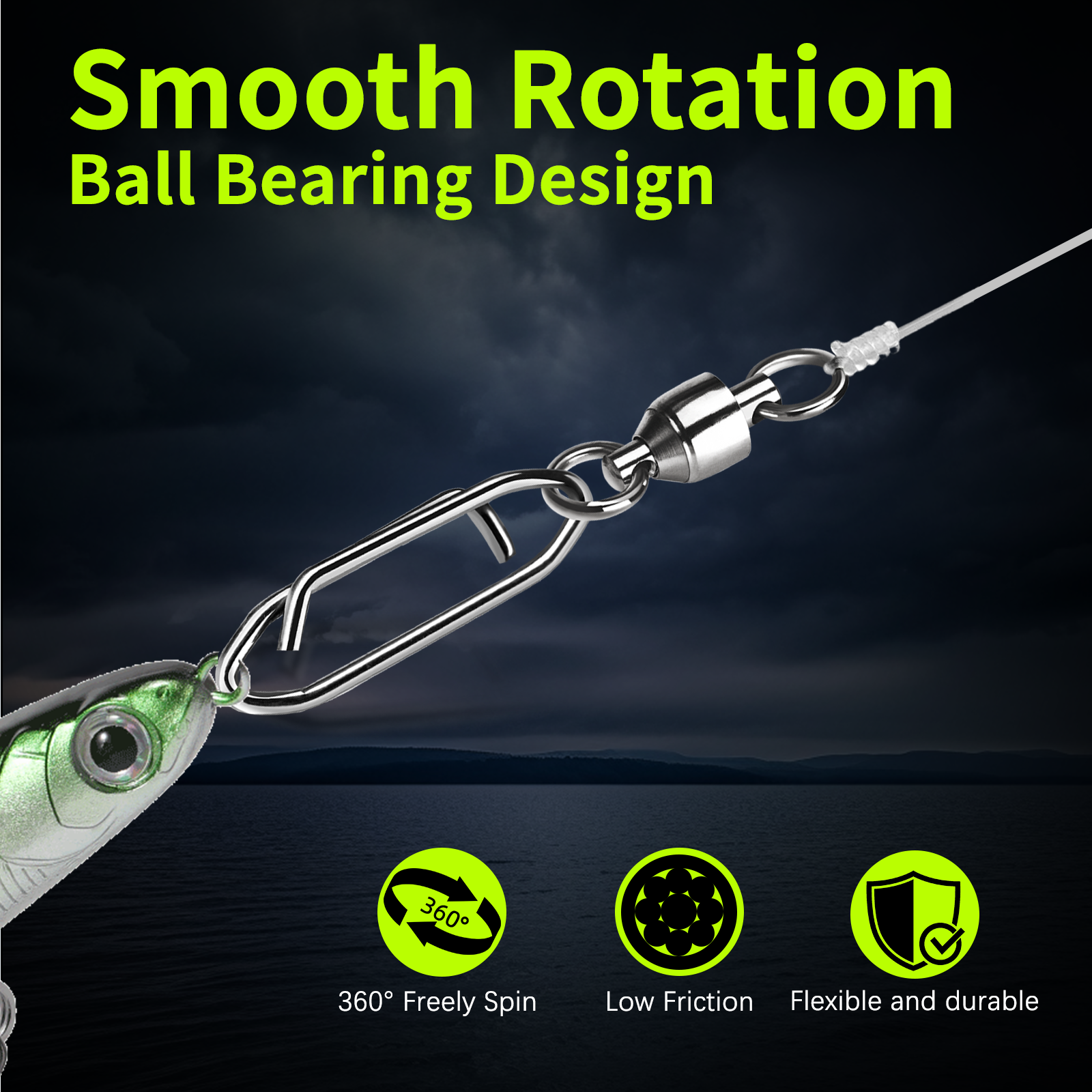 9KM Fishing Swivel Snap Kit 50 - Fishing Lure Making Kit incelemesi ve fiyatı