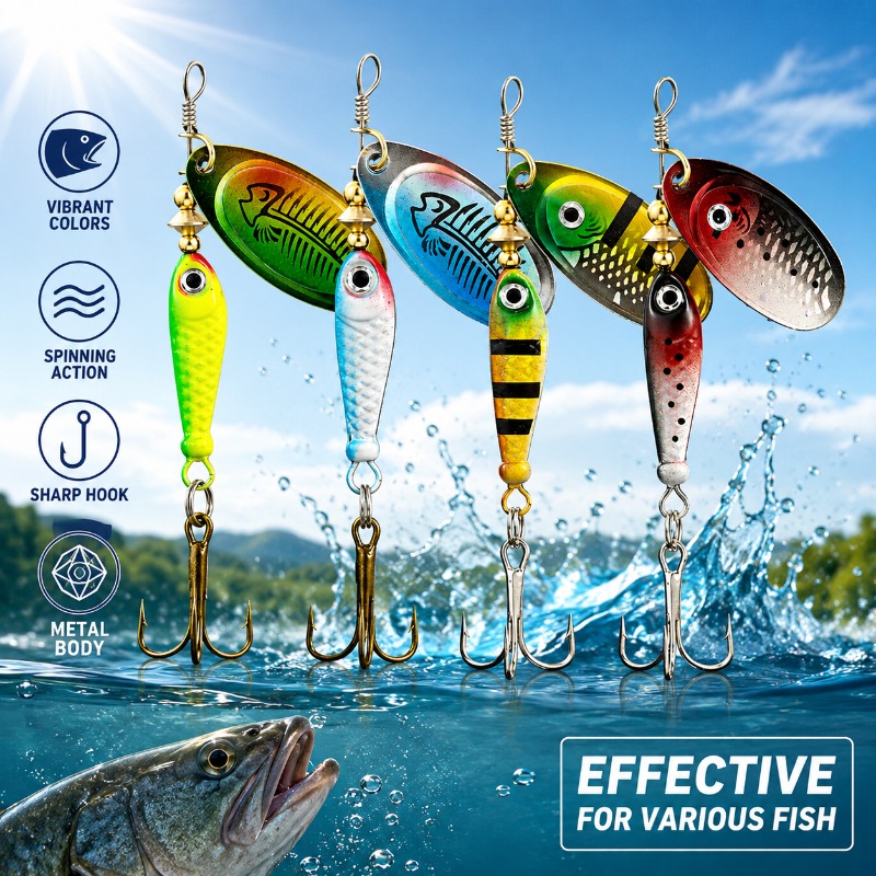 Fishing Spinner Lure Metal Rot - Fishing Lure Blade Bait incelemesi ve fiyatı