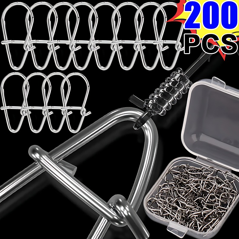 100/200PCS Stainless Steel Fis - Fishing Lure Accessories incelemesi ve fiyatı