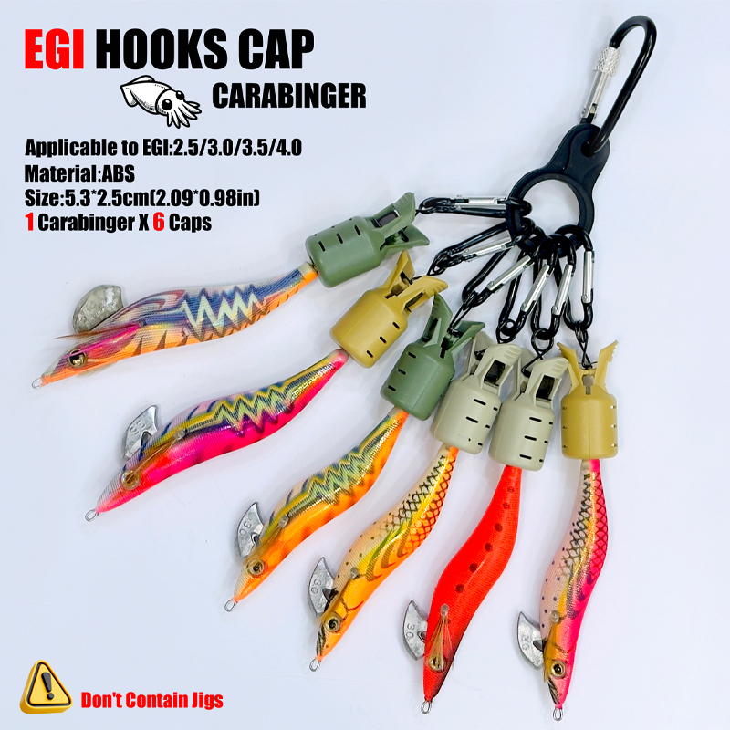 Squid Jig Hook Caps and Carabi - Fishing Lure Jig incelemesi ve fiyatı