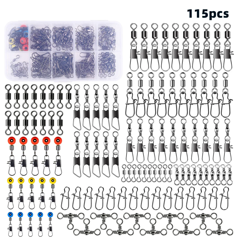 115pcs Fishing Swivel Connecto - Fishing Lure Making Kit incelemesi ve fiyatı