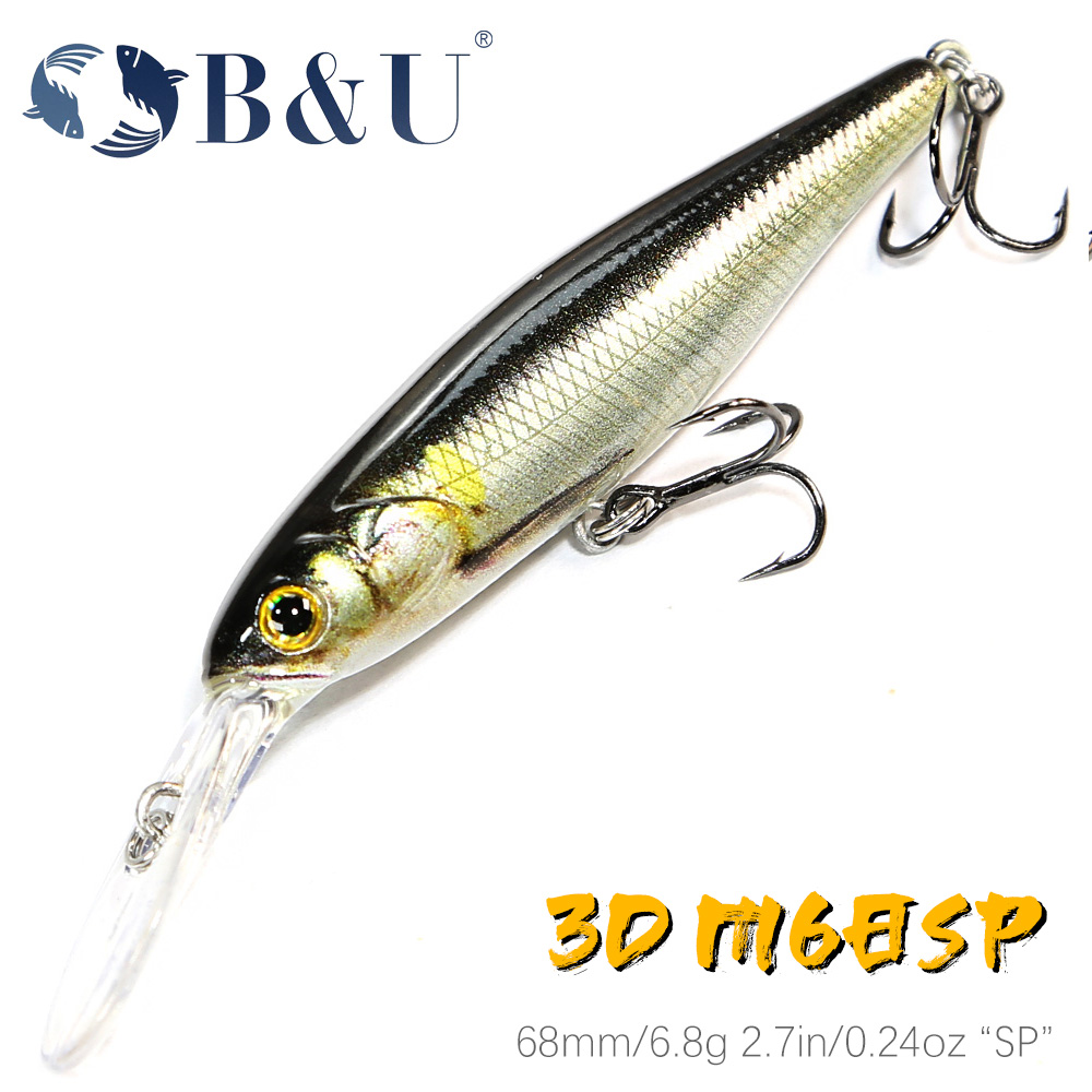 B&U  68mm 3D Printing Shad Sus - Fishing Lure Jerkbait incelemesi ve fiyatı