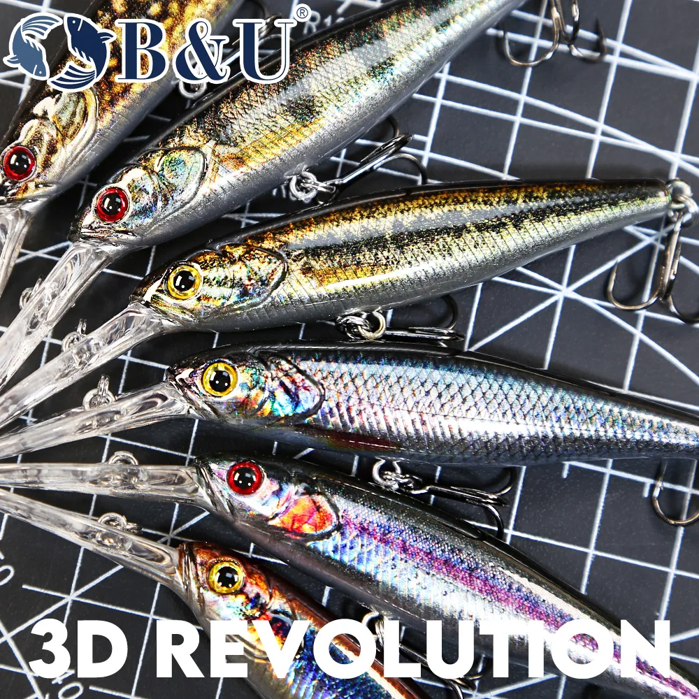 B&U  68mm 3D Printing Shad Sus - Fishing Lure Jerkbait incelemesi ve fiyatı
