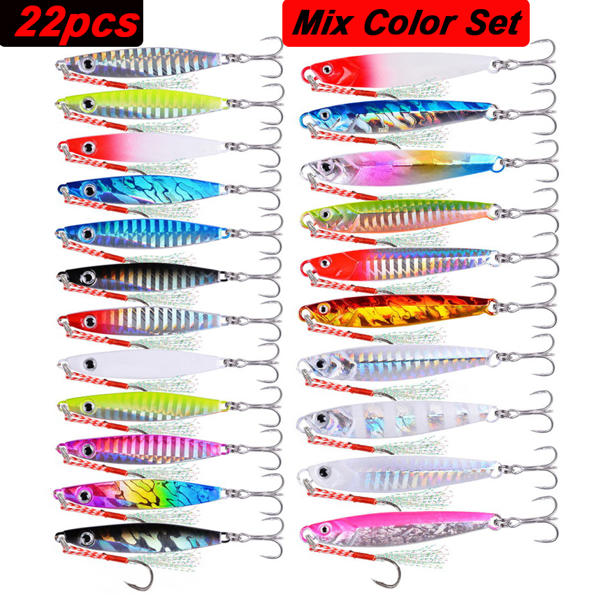 22PCS Metal Spoon Jigs Carp Fi - Fishing Lure Crankbait incelemesi ve fiyatı