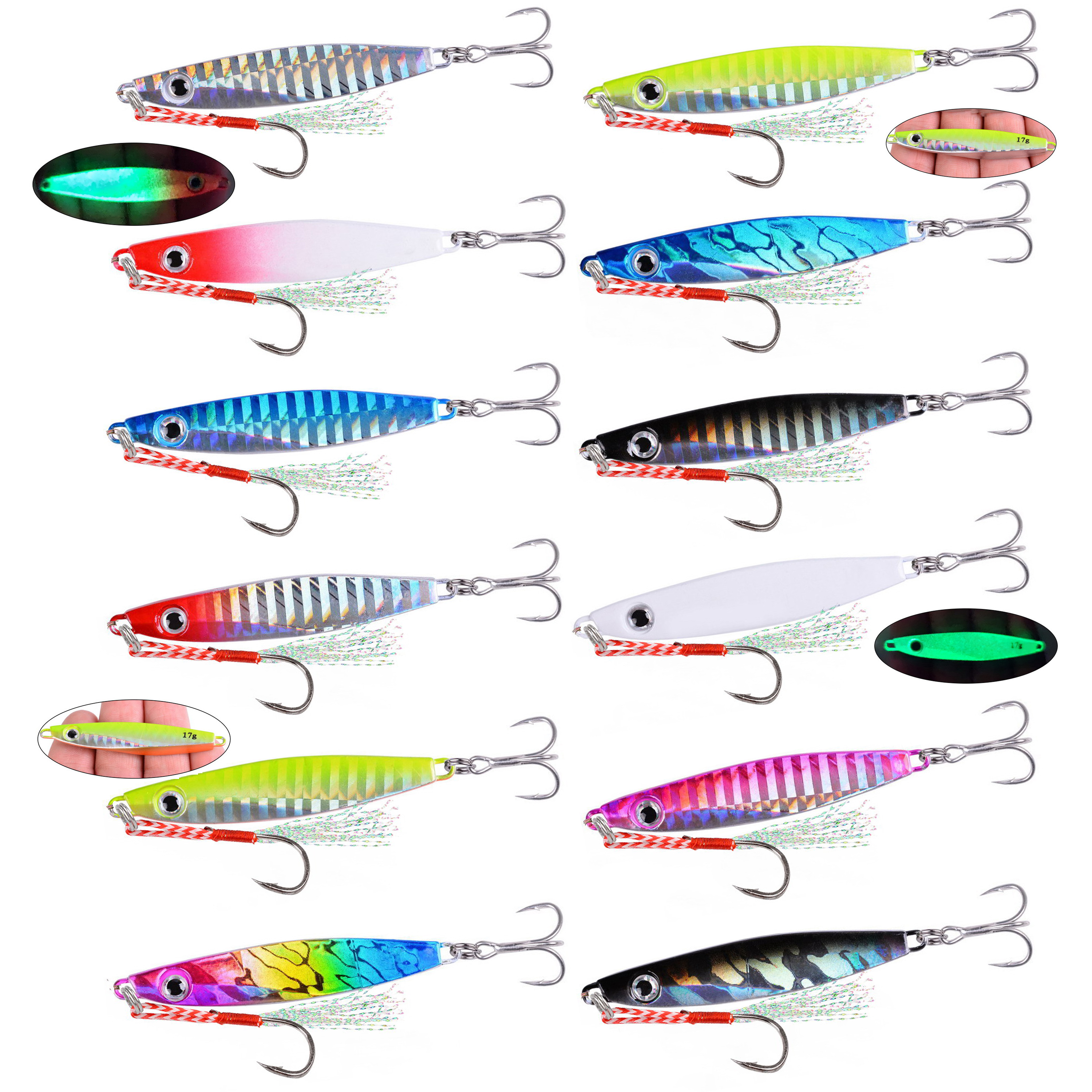22PCS Metal Spoon Jigs Carp Fi - Fishing Lure Crankbait incelemesi ve fiyatı