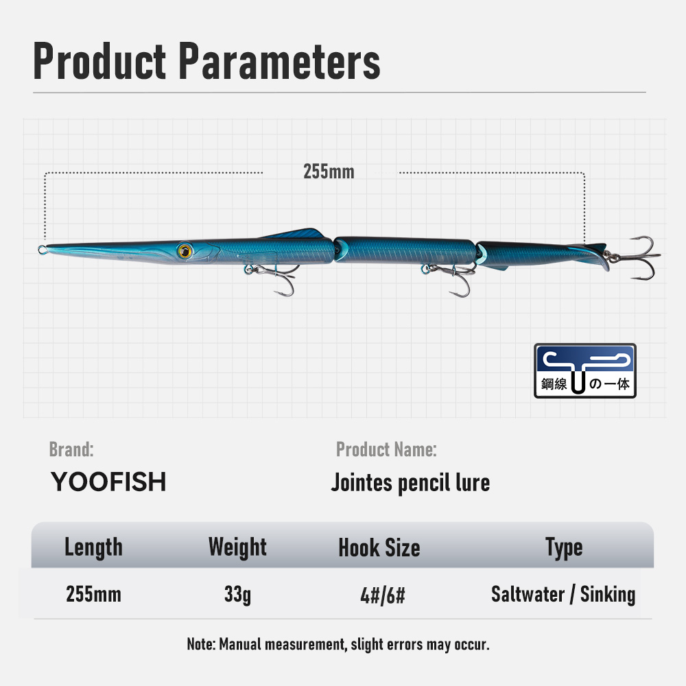 YOOFISH Jointed Pencil Bait 3  - Fishing Lure Popper incelemesi ve fiyatı