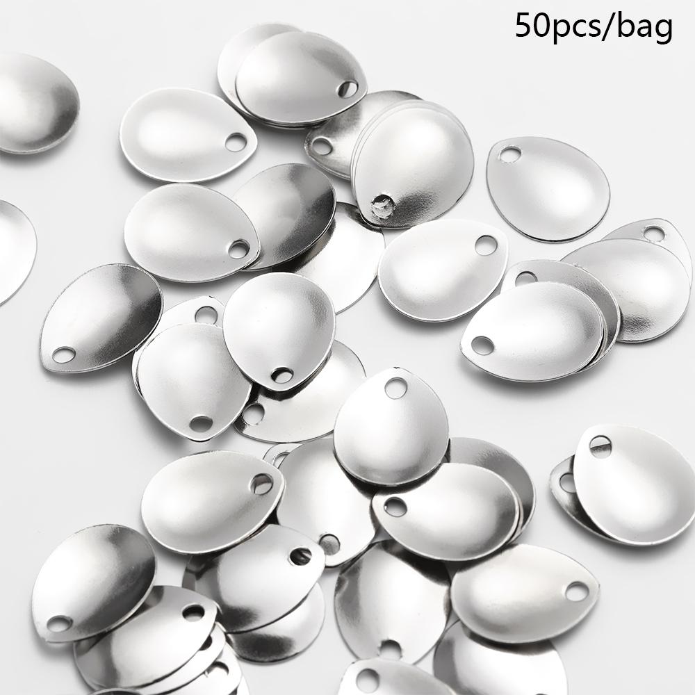 50PCS Silver Smooth Nickel Seq - Fishing Lure Spoon incelemesi ve fiyatı