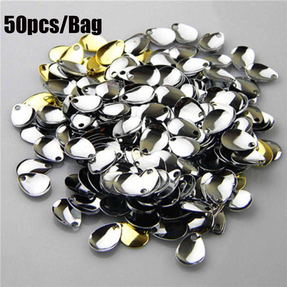 50PCS Silver Smooth Nickel Seq - Fishing Lure Spoon incelemesi ve fiyatı