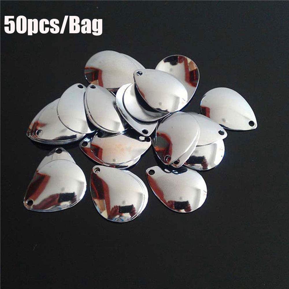 50PCS Silver Smooth Nickel Seq - Fishing Lure Spoon incelemesi ve fiyatı