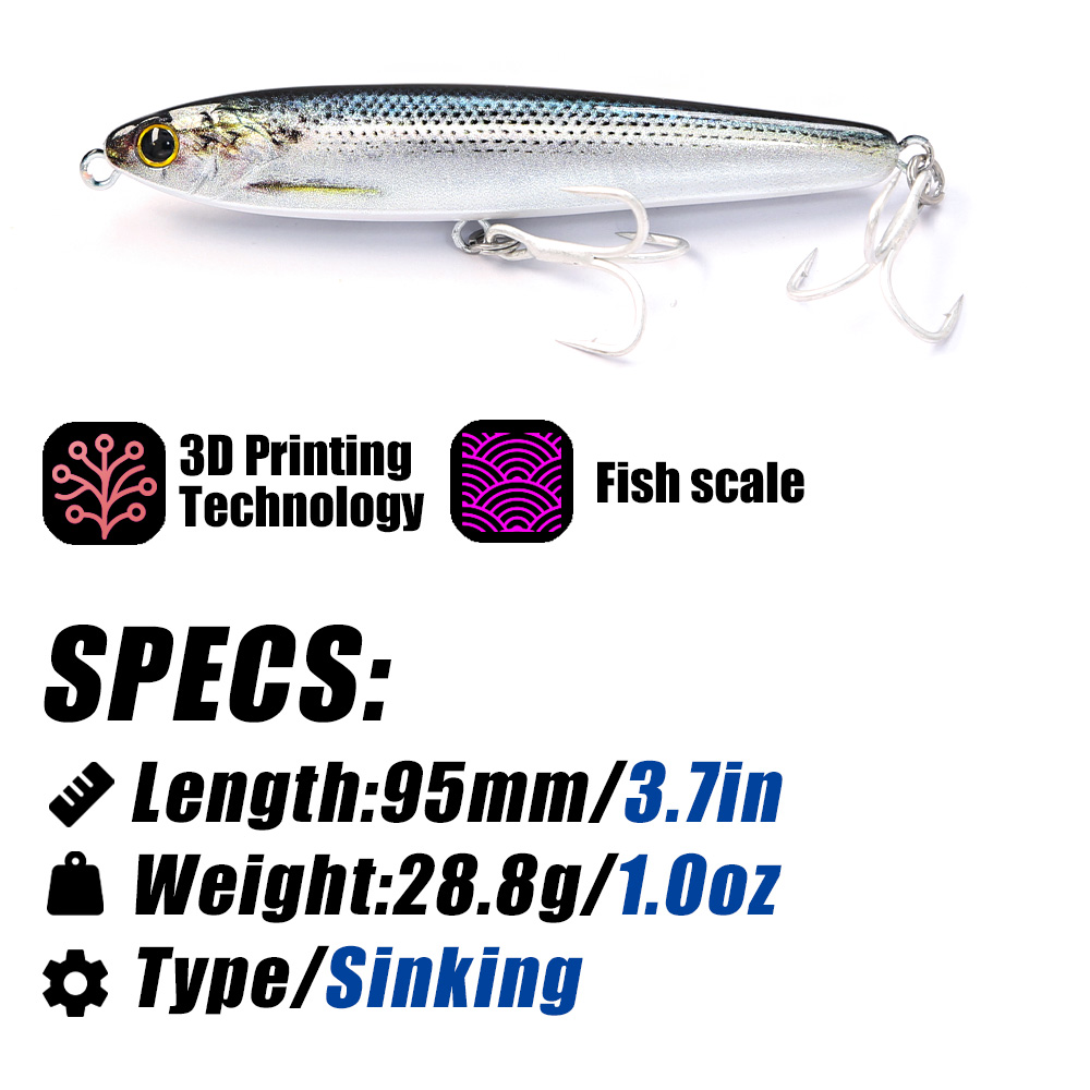 B&U Sinking Pencil Fishing Lur - Fishing Lure Jerkbait incelemesi ve fiyatı