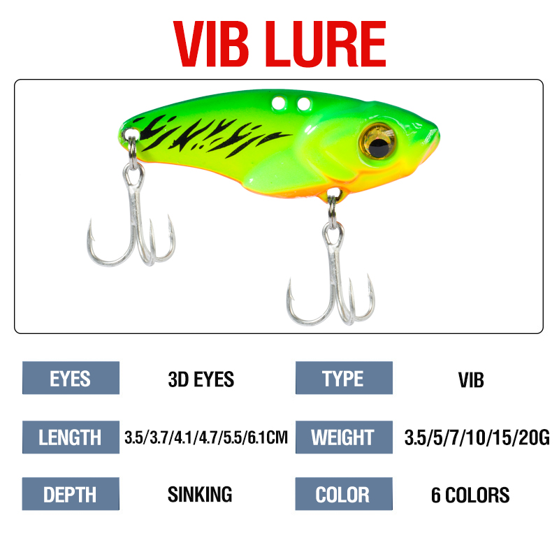 6PCS Metal VIB Lure 5g 7g 10g  - Fishing Lure Spoon incelemesi ve fiyatı