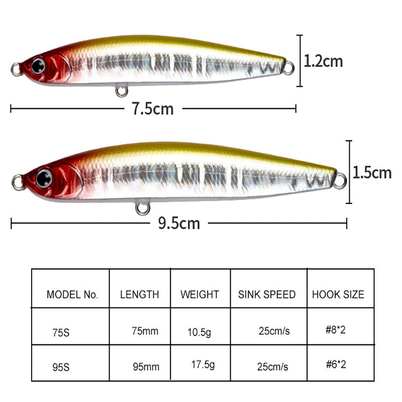 Water Sniper 10.5g 75mm Jerk P - Fishing Lure Jerkbait incelemesi ve fiyatı