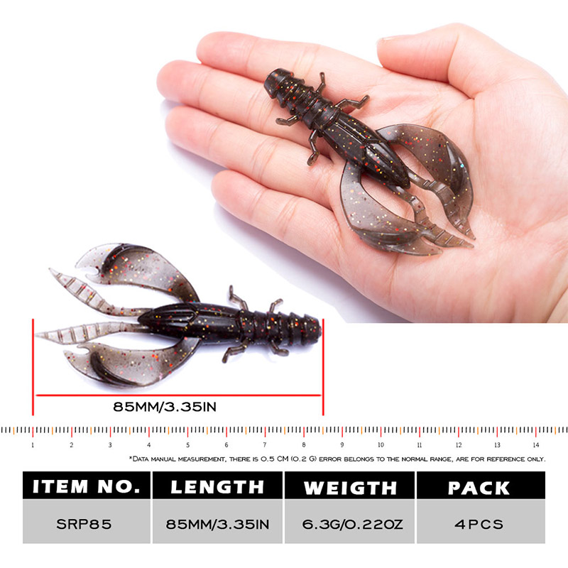 4/8pcs 80mm/6.5g Soft Silicon  - Fishing Lure Soft Plastic incelemesi ve fiyatı