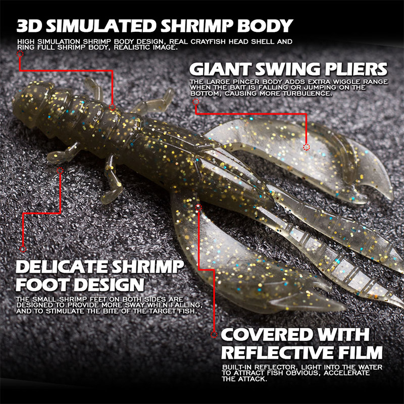 4/8pcs 80mm/6.5g Soft Silicon  - Fishing Lure Soft Plastic incelemesi ve fiyatı