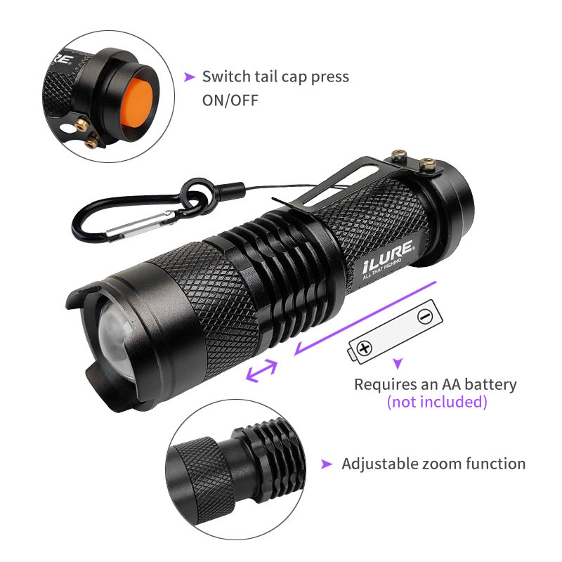 Mini UV Flashlight 395nm Ultra - Fishing Lure Jig incelemesi ve fiyatı