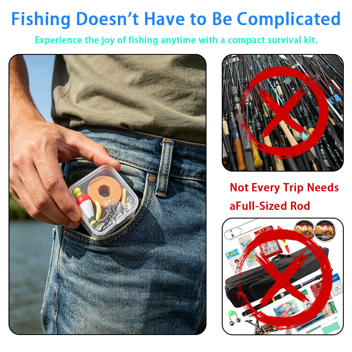 Portable Emergency Fishing Gea - Fishing Lure Box incelemesi ve fiyatı