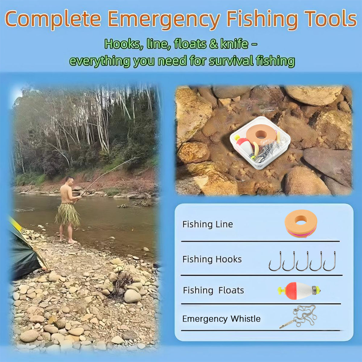 Portable Emergency Fishing Gea - Fishing Lure Box incelemesi ve fiyatı