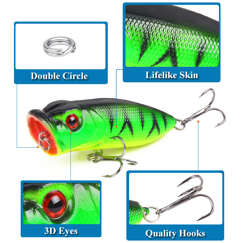 6pcs 6colors（opp bag）/5pcs 5co - Fishing Lure Popper incelemesi ve fiyatı