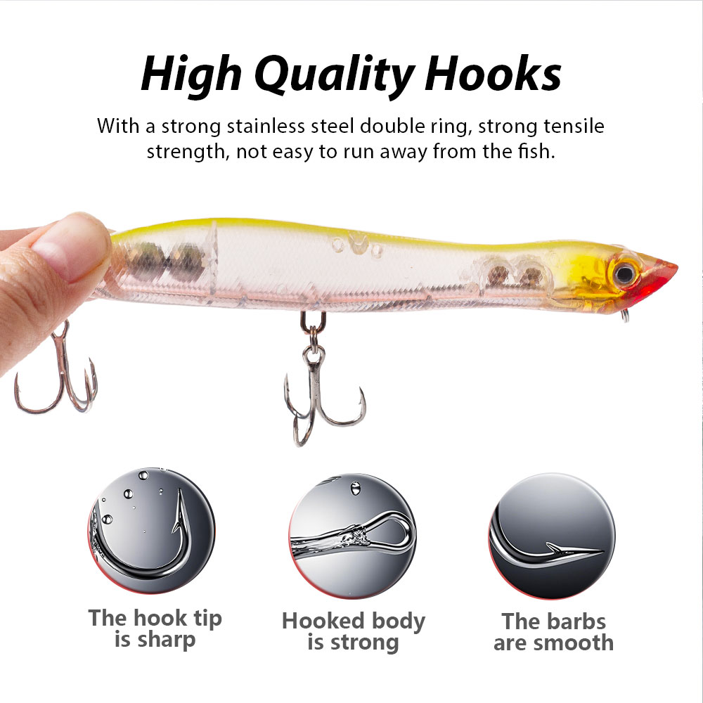 120mm/18g Topwater Pencil Popp - Fishing Lure Popper incelemesi ve fiyatı