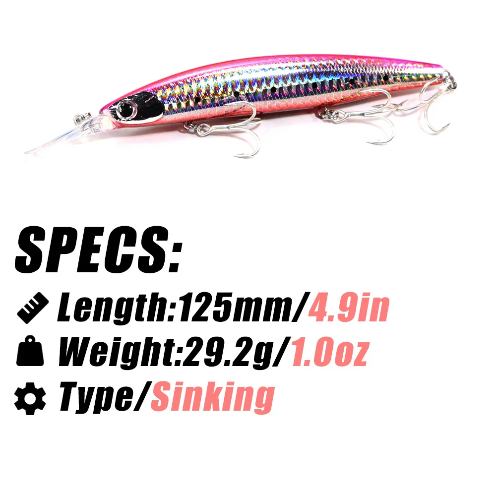 B&U 125mm Sinking Minnow Sea F - Fishing Lure Jerkbait incelemesi ve fiyatı