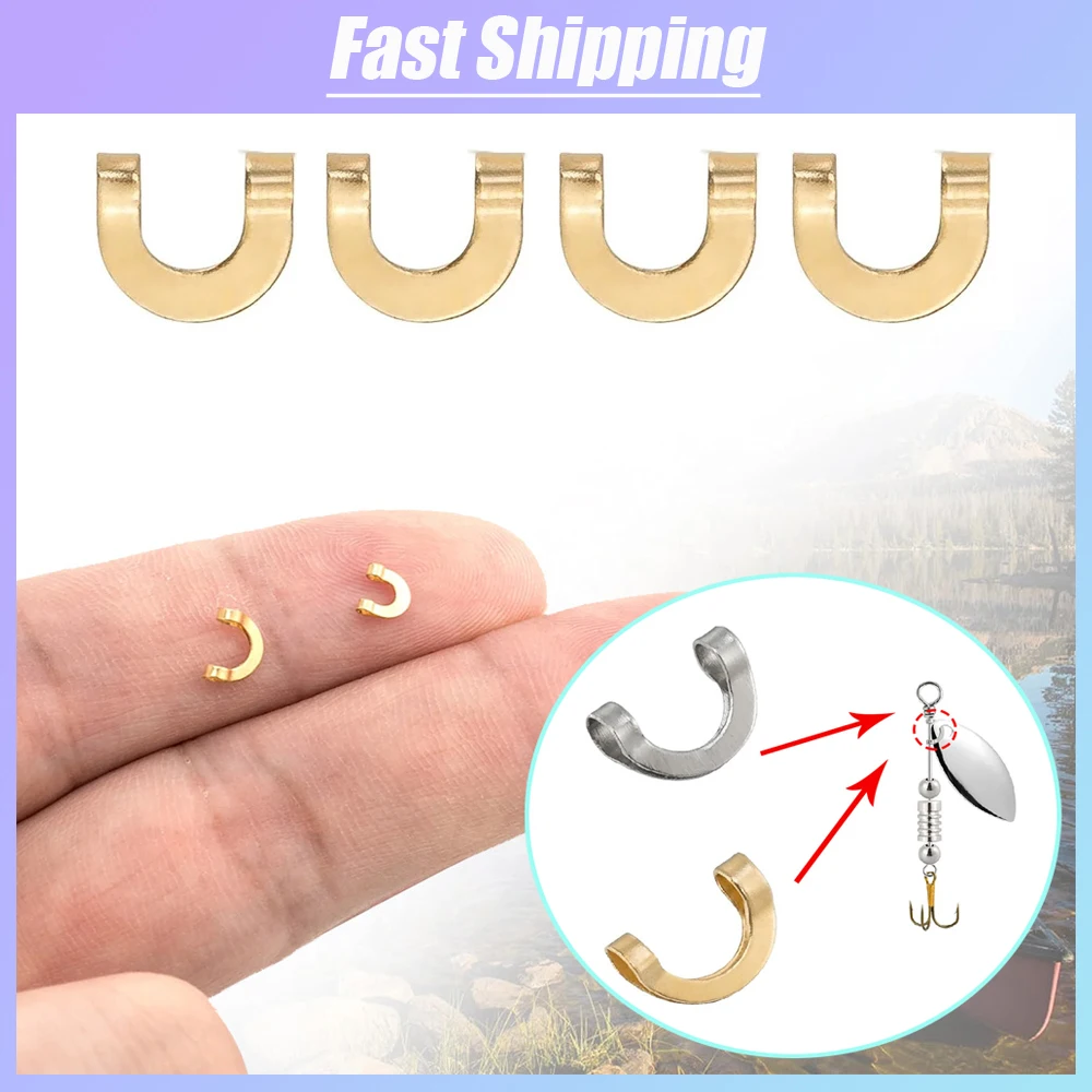 100pcs Fishing U Shaped Fixed  - Fishing Lure Spinner incelemesi ve fiyatı