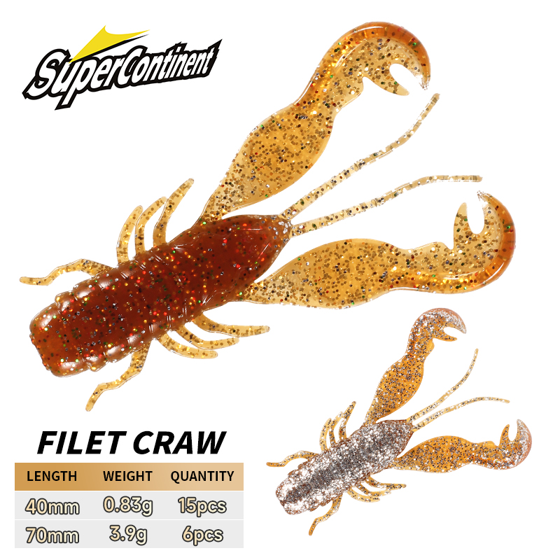2023 Supercontinent Filet Craw - Fishing Lure Soft Plastic incelemesi ve fiyatı